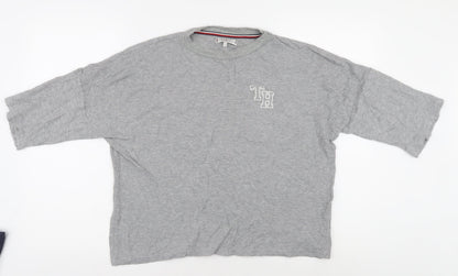 Unisex Adults UK Size M Tommy Hilfiger Grey Basic T-Shirt