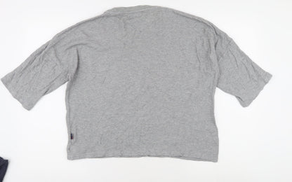 Unisex Adults UK Size M Tommy Hilfiger Grey Basic T-Shirt