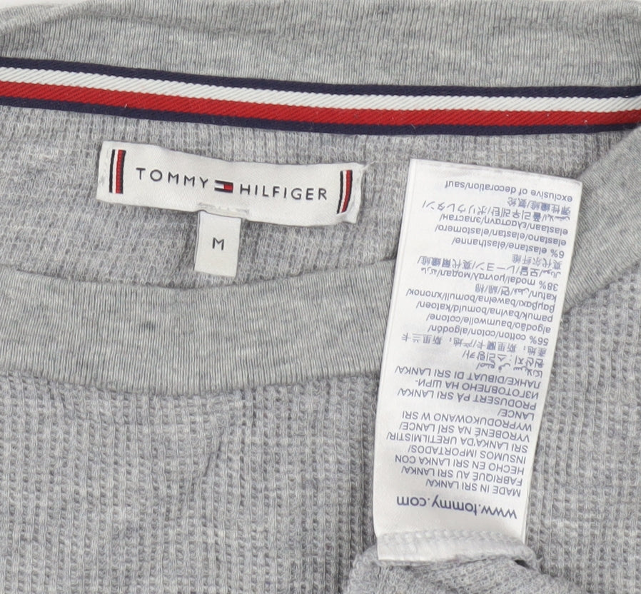Unisex Adults UK Size M Tommy Hilfiger Grey Basic T-Shirt