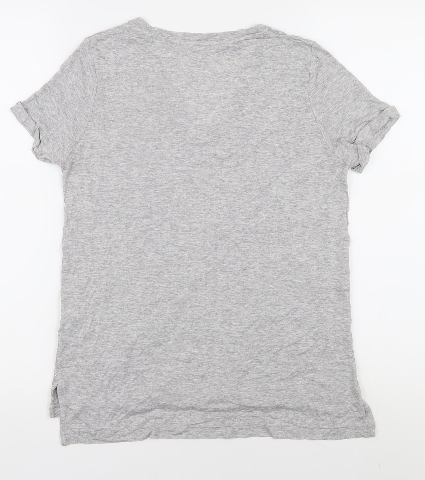 Womens UK Size XS Great Plains Grey Basic T-Shirt