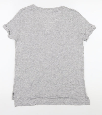 Womens UK Size XS Great Plains Grey Basic T-Shirt