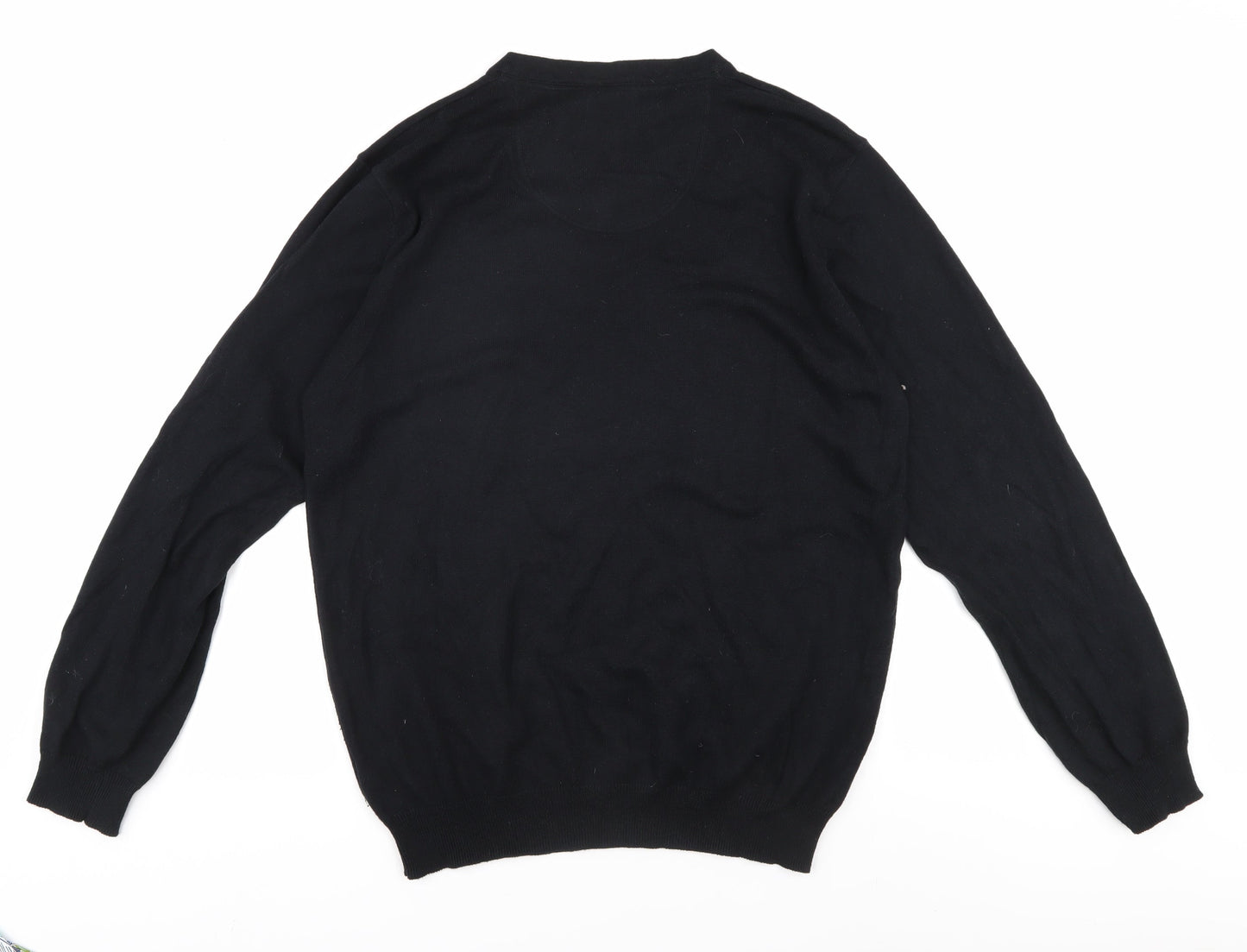 Jeff Banks Men's Black V-Neck Pullover M