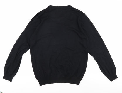 Jeff Banks Men's Black V-Neck Pullover M