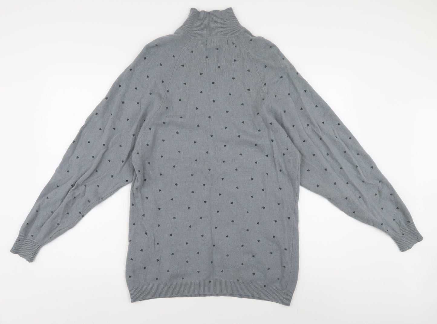 Honey Women's Grey Wool Pullover Jumper One Size