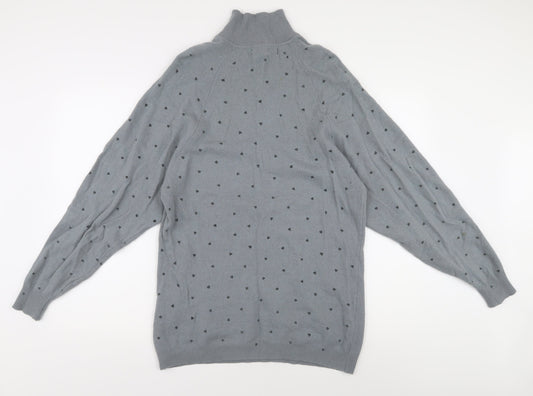 Honey Women's Grey Wool Pullover Jumper One Size