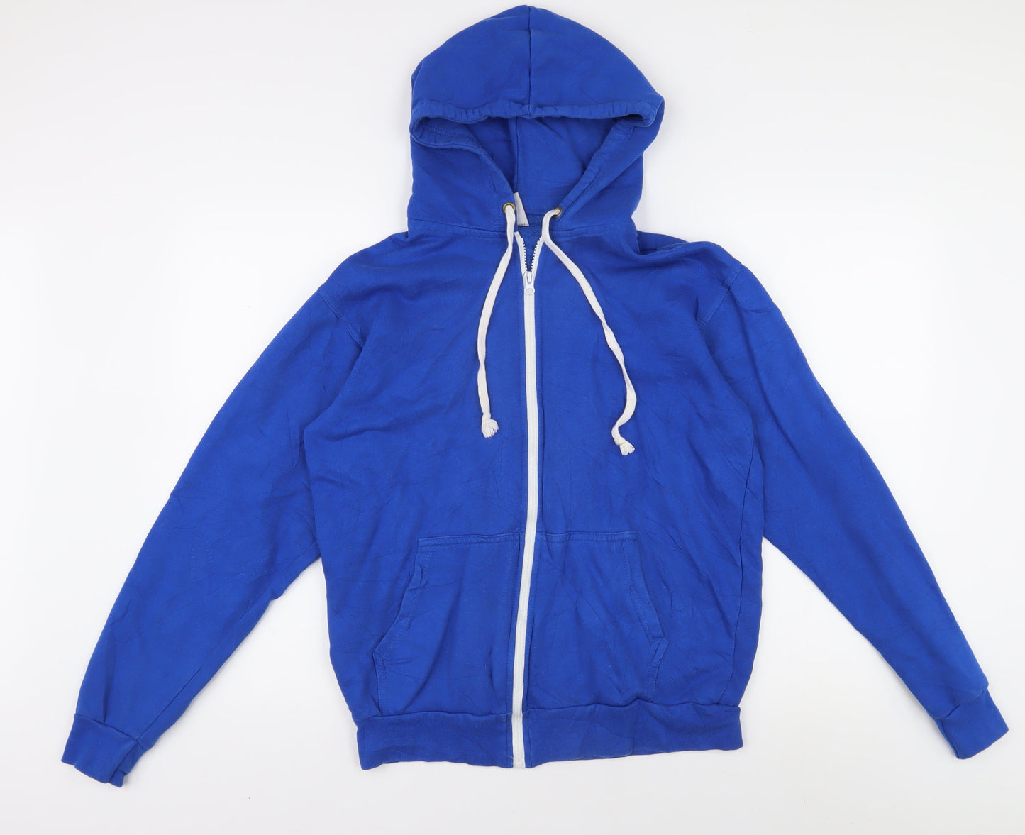 Mens UK Size M Stars & Stripes Blue Full Zip Hoodie