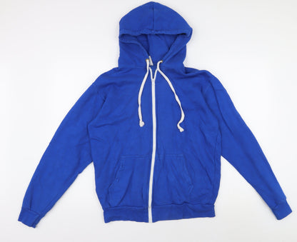 Mens UK Size M Stars & Stripes Blue Full Zip Hoodie