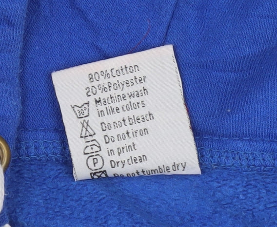 Mens UK Size M Stars & Stripes Blue Full Zip Hoodie