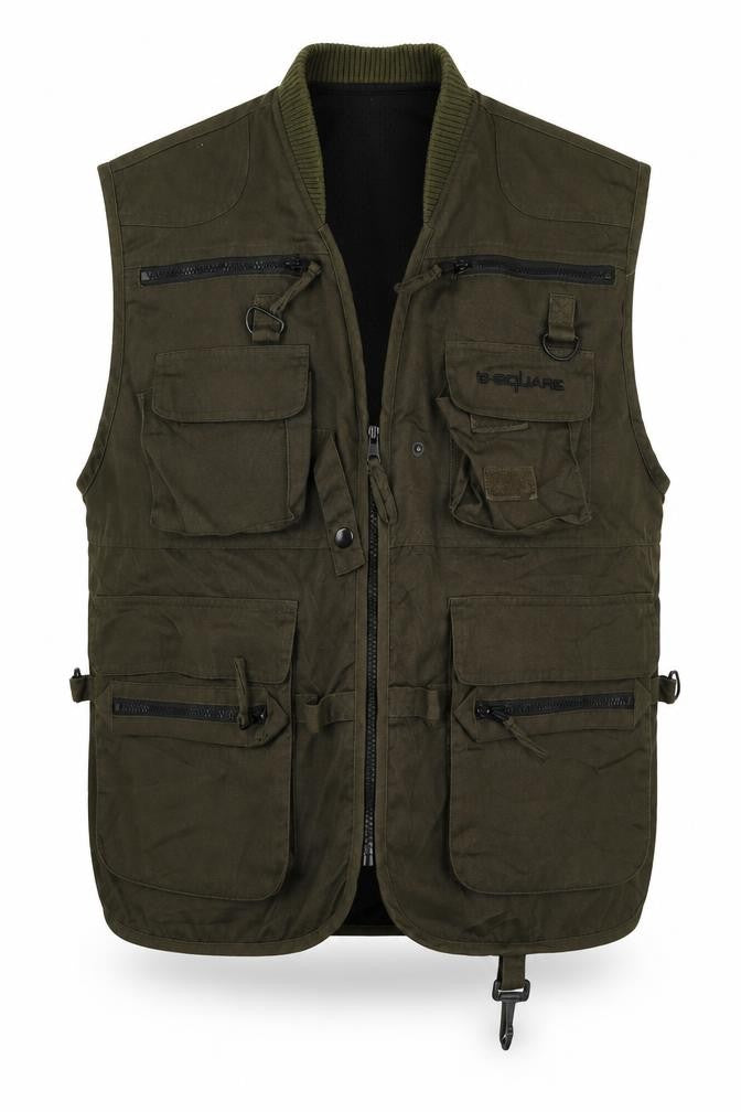 Mens UK Size M B Square Green Gilet