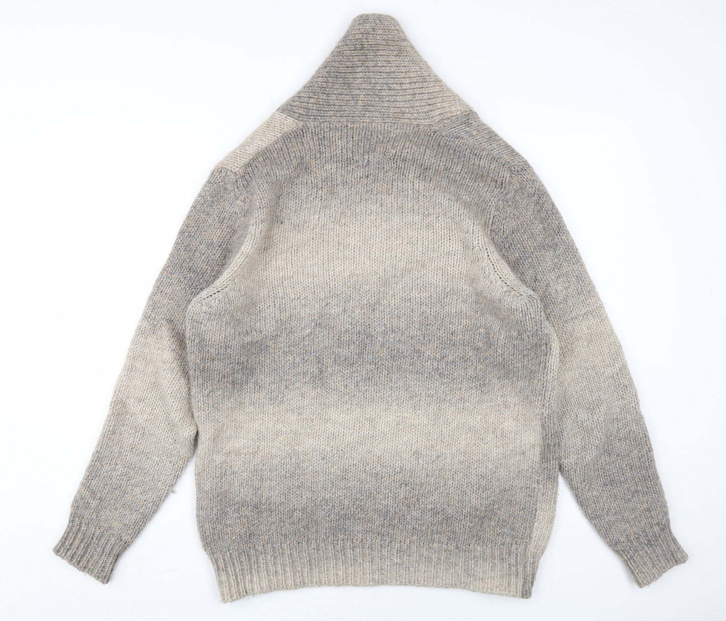 Racing Green Men's Grey Wool Blend Pullover Jumper L