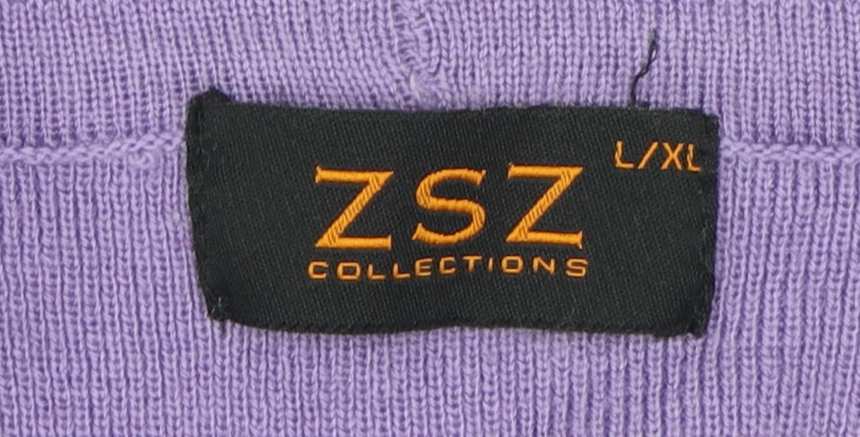 ZSZ Women's Purple Sleeveless Vest, Size L