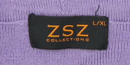 ZSZ Women's Purple Sleeveless Vest, Size L