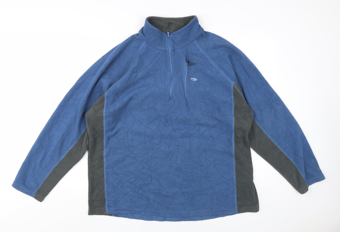 Mens UK Size XL Mountainlife Blue 1/4 Zip Sweatshirt