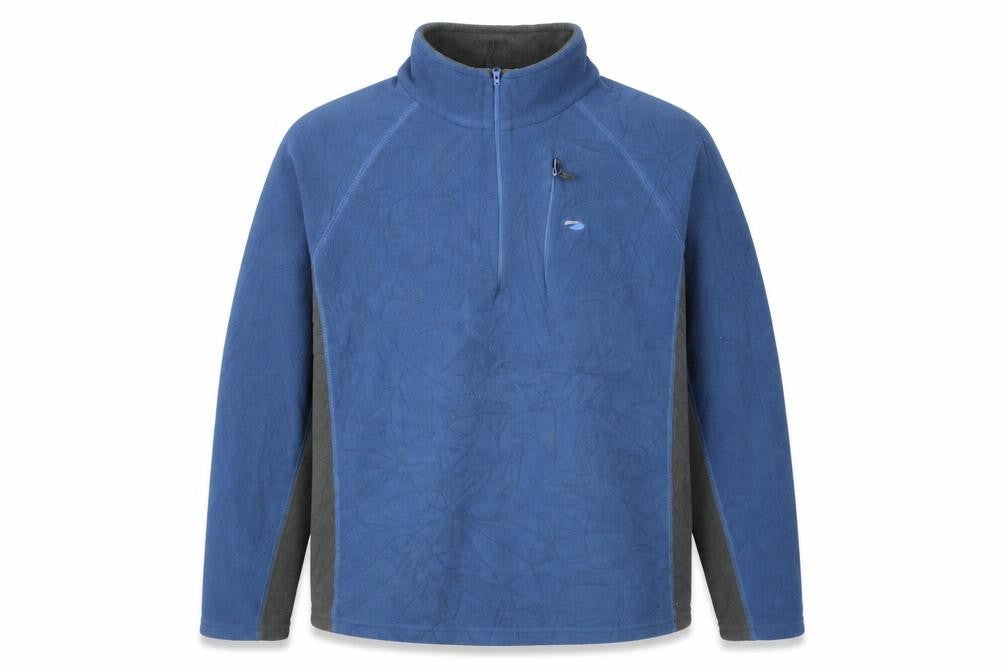 Mens UK Size XL Mountainlife Blue 1/4 Zip Sweatshirt