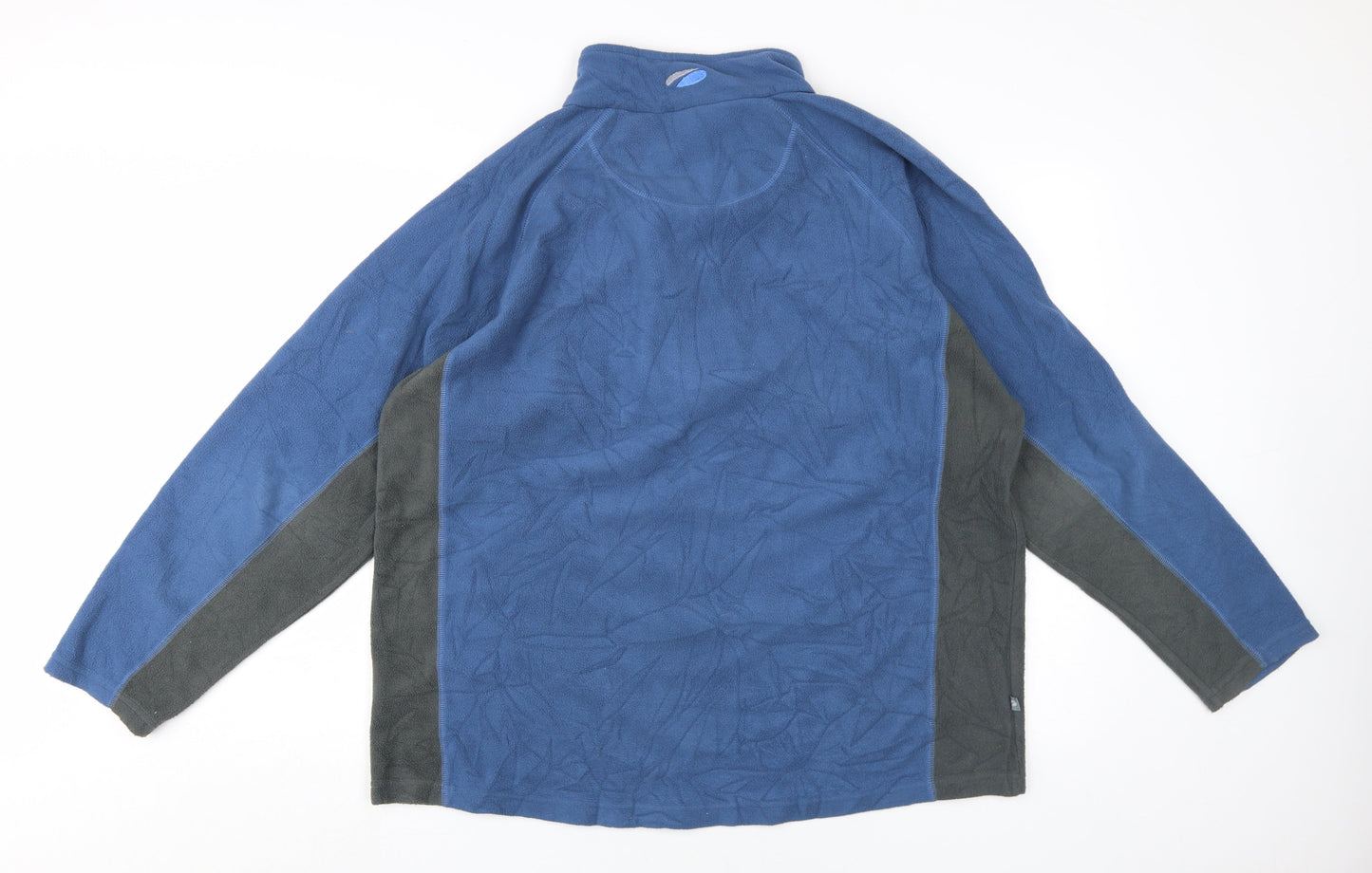 Mens UK Size XL Mountainlife Blue 1/4 Zip Sweatshirt
