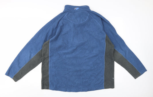 Mens UK Size XL Mountainlife Blue 1/4 Zip Sweatshirt