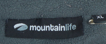 Mens UK Size XL Mountainlife Blue 1/4 Zip Sweatshirt