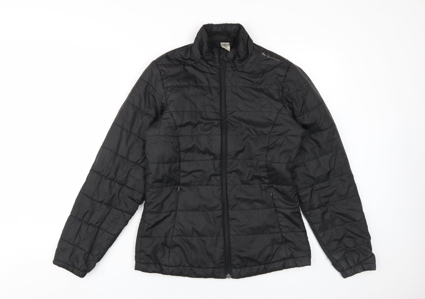 Womens UK Size 16 Oxylane Black Puffer Jacket