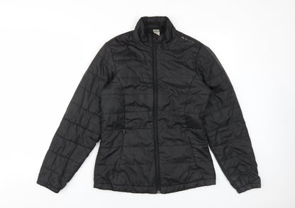 Womens UK Size 16 Oxylane Black Puffer Jacket
