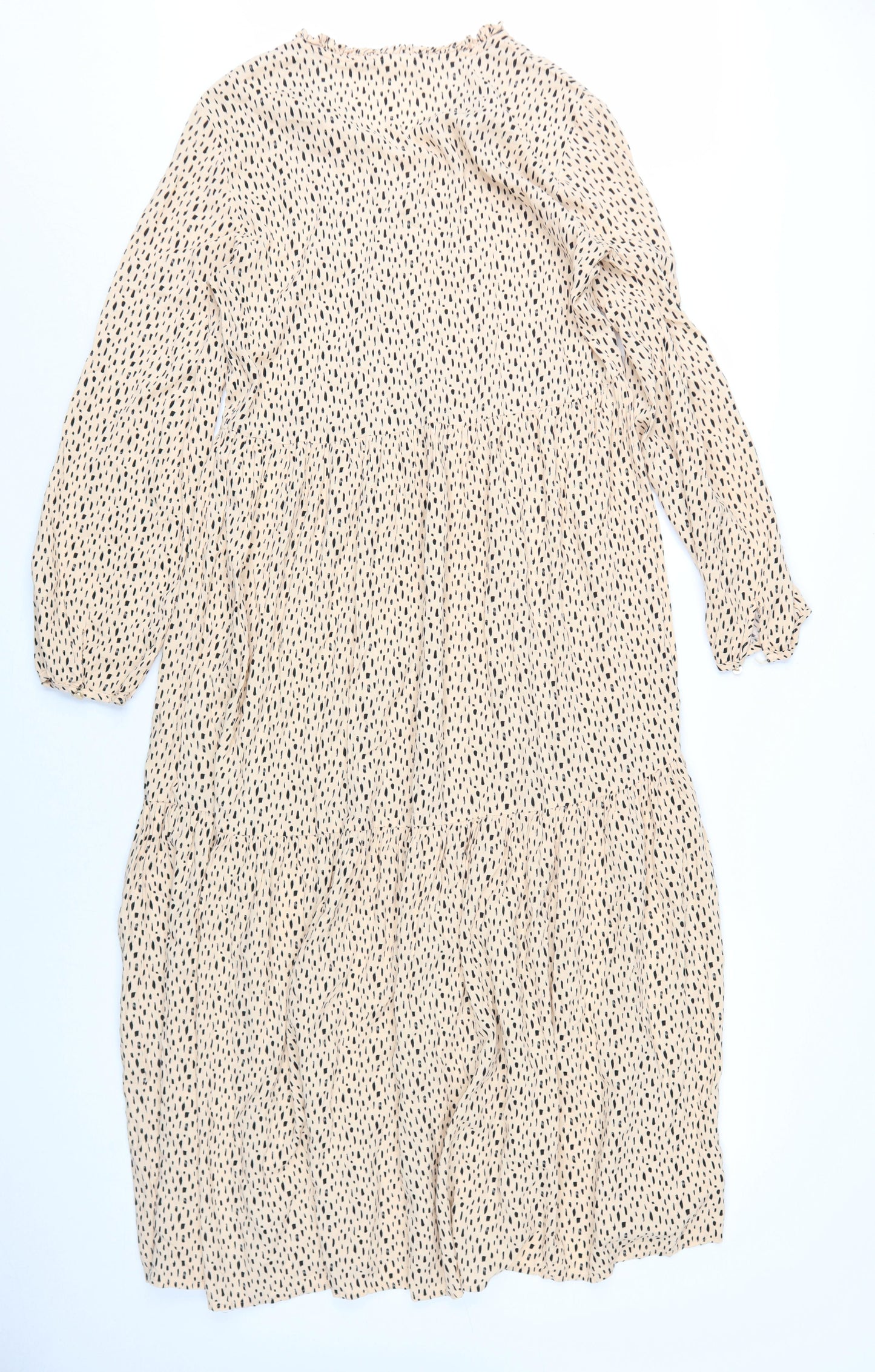 VILA Women’s Beige Midi Trapeze Dress Size 10