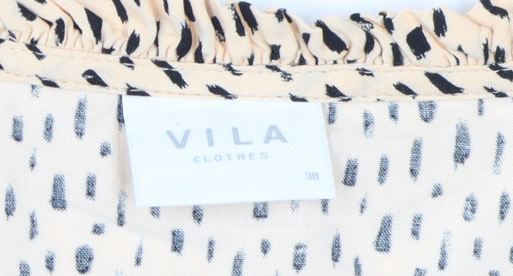 VILA Women’s Beige Midi Trapeze Dress Size 10