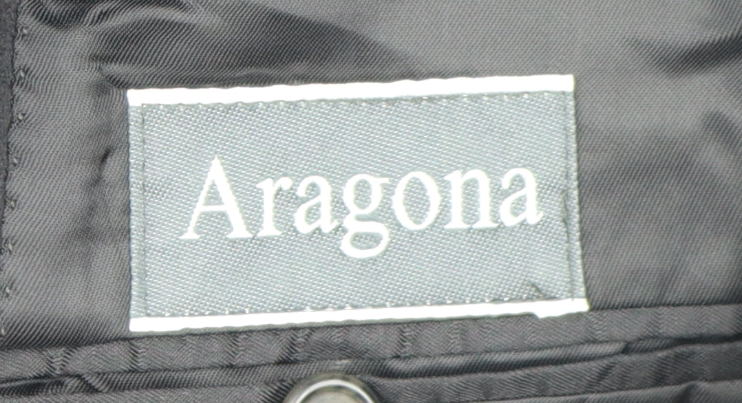 Aragona Men's Black Wool Cashmere Blazer Size 38R