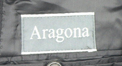 Aragona Men's Black Wool Cashmere Blazer Size 38R
