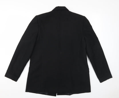 C&A Women's Black Size 12 Double-Breasted Jacket