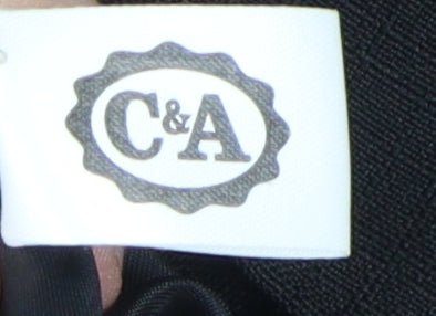 C&A Women's Black Size 12 Double-Breasted Jacket