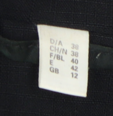 C&A Women's Black Size 12 Double-Breasted Jacket