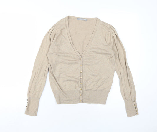 Womens UK Size 10 Marks and Spencer Beige Cardigan Jumper