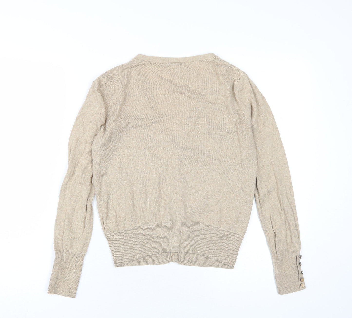 Womens UK Size 10 Marks and Spencer Beige Cardigan Jumper