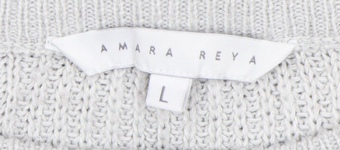 Womens UK Size L Amara Reya Grey Pullover Jumper