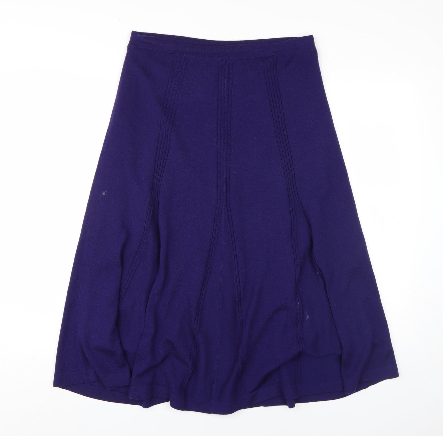 East Women’s Purple Flare Skirt, Size 12, Wool