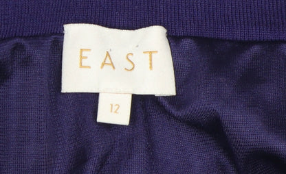 East Women’s Purple Flare Skirt, Size 12, Wool