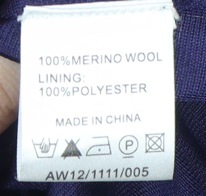 East Women’s Purple Flare Skirt, Size 12, Wool