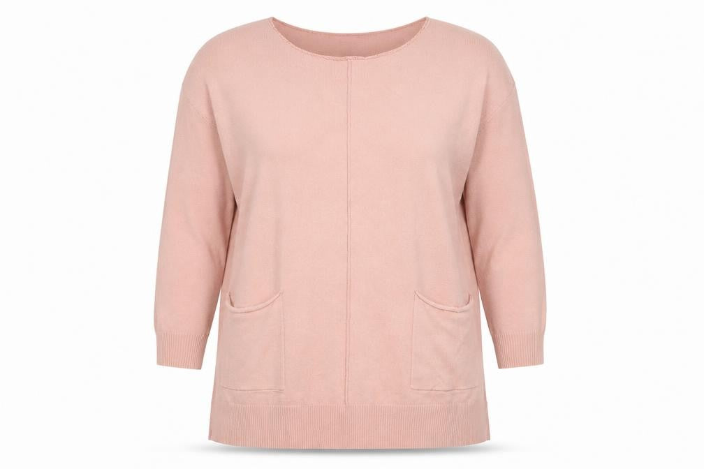Womens UK Size 10 Apricot Pink Cardigan Jumper