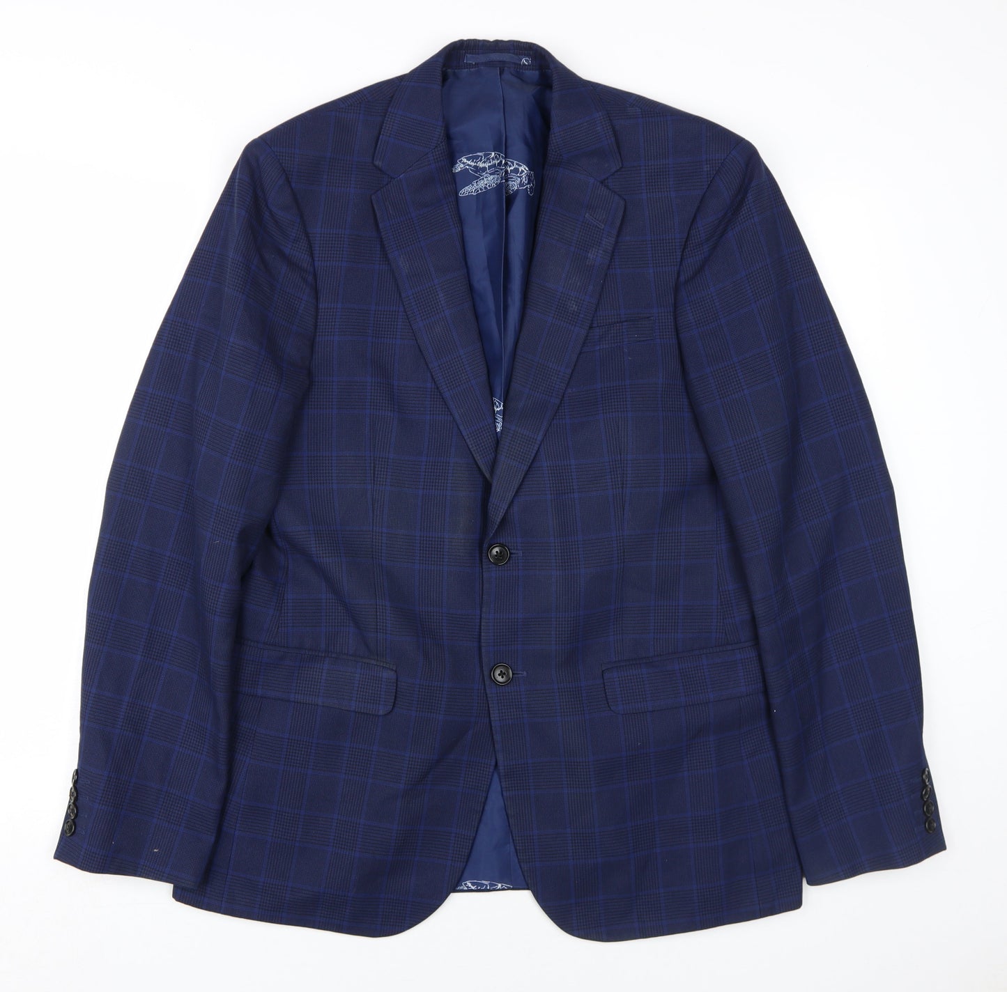 Mens UK Size 40 Moss London Regular Blue Suit Jacket