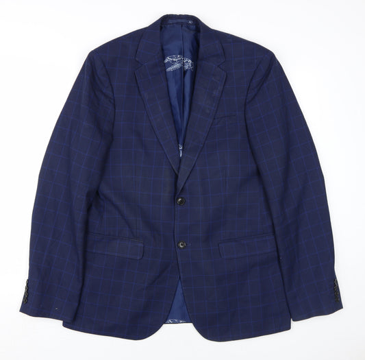 Mens UK Size 40 Moss London Regular Blue Suit Jacket