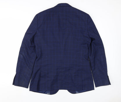 Mens UK Size 40 Moss London Regular Blue Suit Jacket