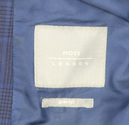Mens UK Size 40 Moss London Regular Blue Suit Jacket