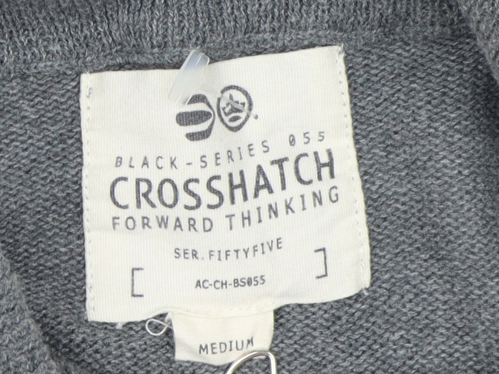 Crosshatch Men's Grey Cotton Pullover Medium