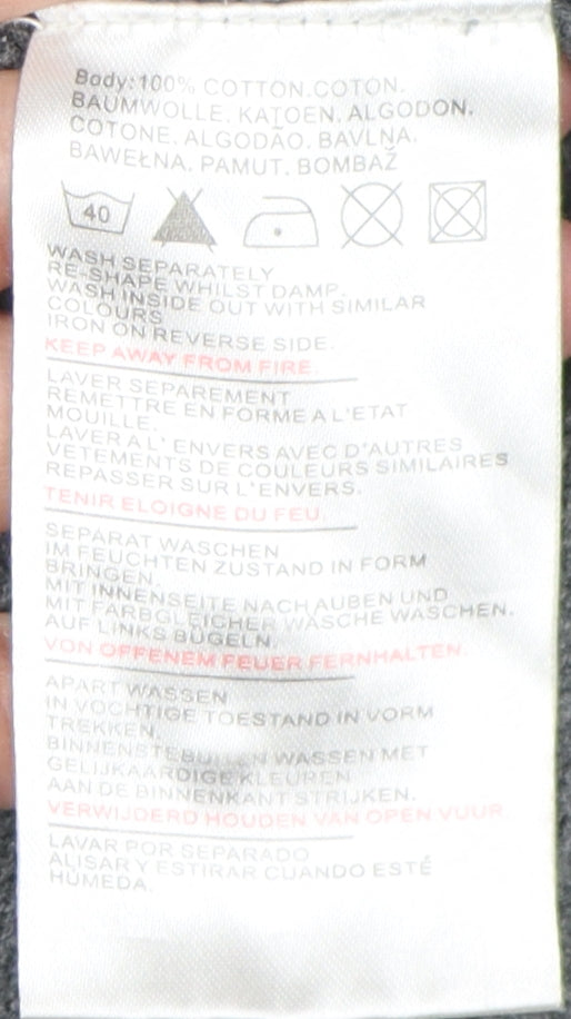 Crosshatch Men's Grey Cotton Pullover Medium