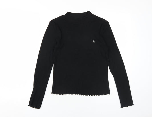 Jack Wills Black Women's Jersey Top Size 10