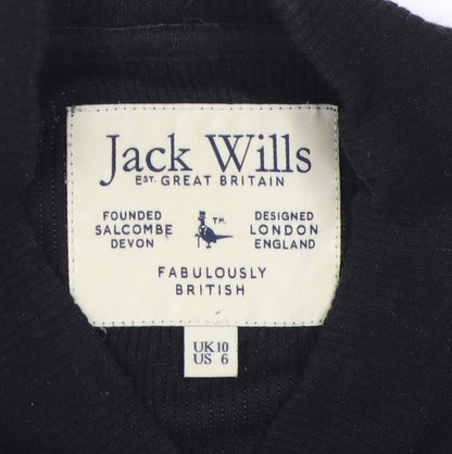 Jack Wills Black Women's Jersey Top Size 10
