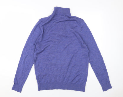 Paul Costelloe Men's Purple Wool Pullover Jumper Size S