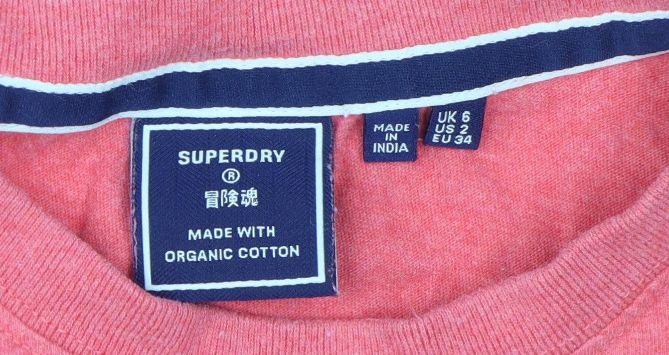 Womens UK Size UK 6 Superdry Red Basic T-Shirt