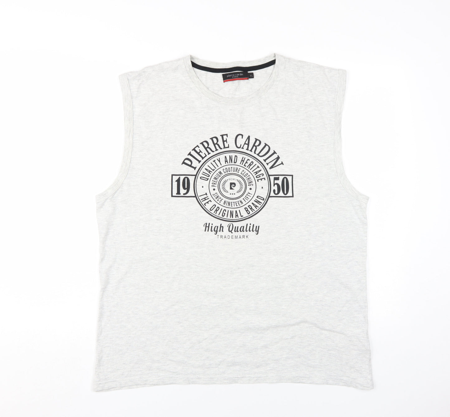 Pierre Cardin Men’s Grey Sleeveless T-Shirt XL