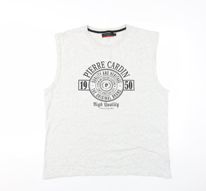 Pierre Cardin Men’s Grey Sleeveless T-Shirt XL