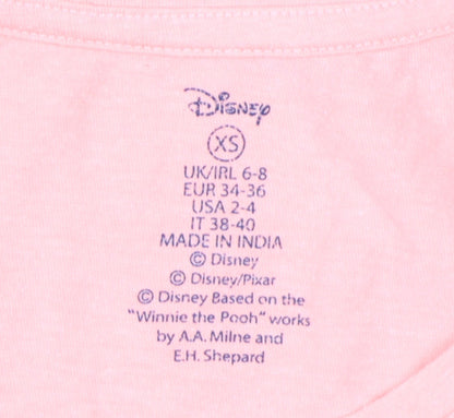 Disney Women's Pink XS Stitch T-Shirt